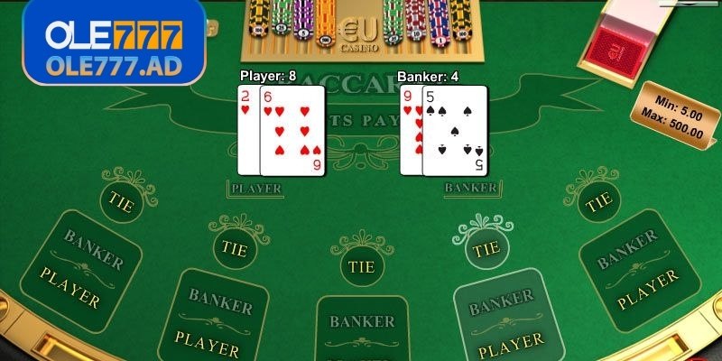 Baccarat Ole777 – Trò Chơi Bài Kinh Điển Tỷ Lệ Hấp Dẫn 1 Baccarat Ole777 là trò chơi bài kinh điển, dễ chơi