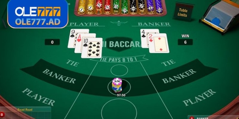 Baccarat Ole777 – Trò Chơi Bài Kinh Điển Tỷ Lệ Hấp Dẫn 3 Tránh cửa Hòa vì xác suất thấp để giảm rủi ro
